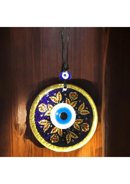 Kırmızı Laleli Gold Renk Cam Süs Altın Varaklı Duvar Dekoru fiyatları