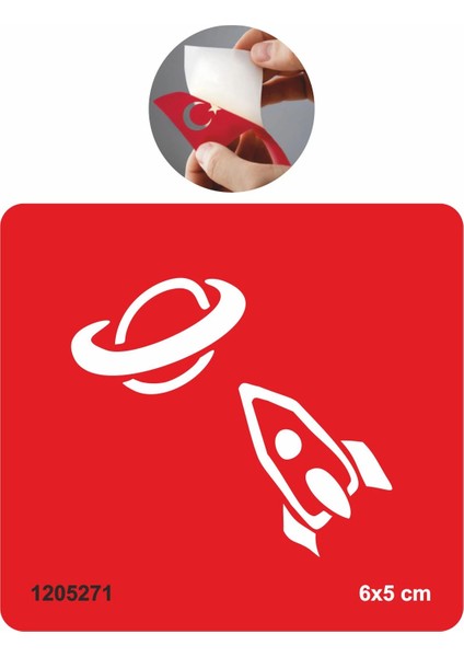 Uzay Roket Tattoo Geçici Dövme Şablonları Kına Kalıpları