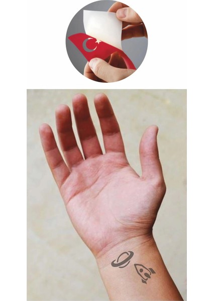 Uzay Roket Tattoo Geçici Dövme Şablonları Kına Kalıpları fiyatları