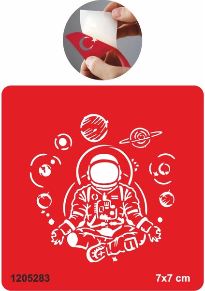 Astronot ve Gezegenler Geçici Tattoo Geçici Dövme Şablonları Kına Kalıpları