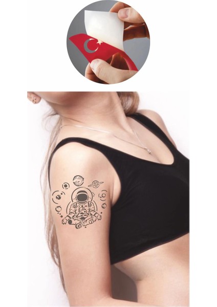 Astronot ve Gezegenler Geçici Tattoo Geçici Dövme Şablonları Kına Kalıpları fiyatları