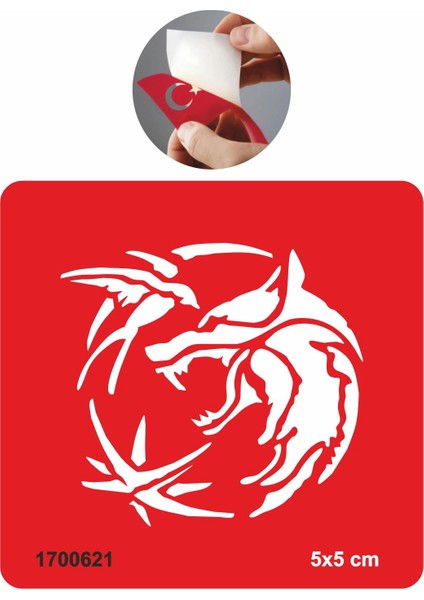 Tribal Kurt Tattoo Geçici Dövme Şablonları Kına Kalıpları