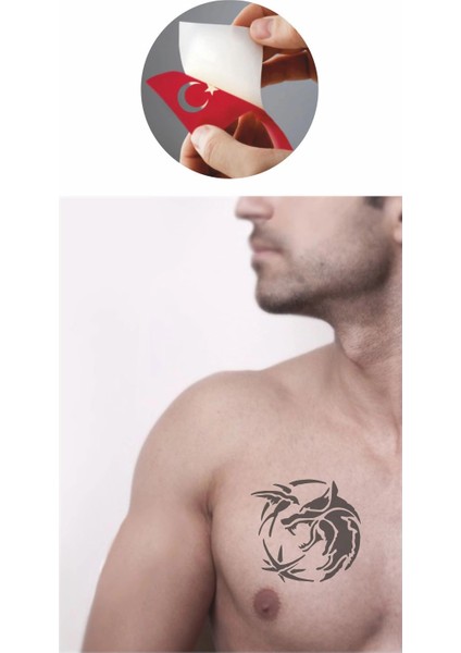 Tribal Kurt Tattoo Geçici Dövme Şablonları Kına Kalıpları fiyatları