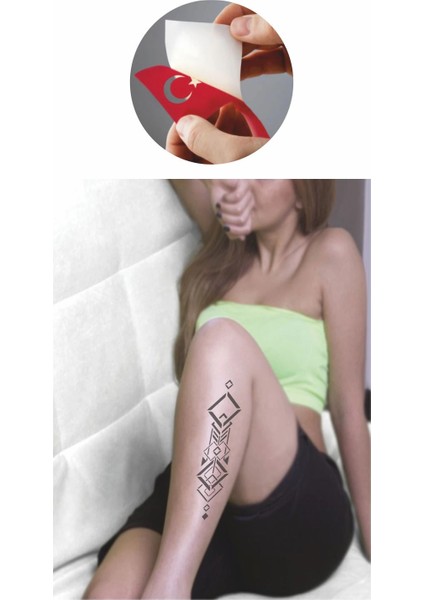 Geometrik Tribal Tattoo Geçici Dövme Şablonları Kına Kalıpları fiyatları