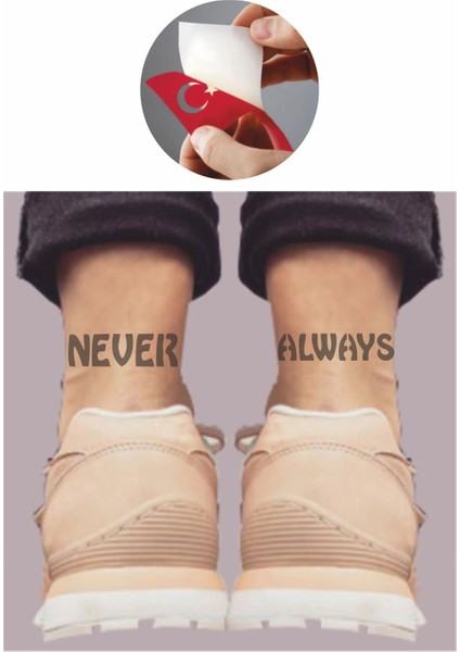 Herzaman ve Asla Tattoo Geçici Dövme Şablonları Kına Kalıpları fiyatları