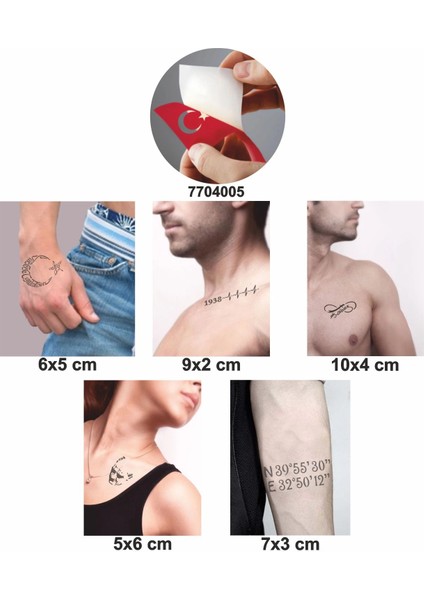 Türkiye Cumhuriyeti 5 Li Set Geçici Dövme Kına Şablonu fiyatları