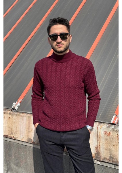 Erkek, Old Money Culture, Yarım Balıkçı Yaka, Yünlü, Saç Örgü, Kışlık Kazak PLTK11 indirimleri