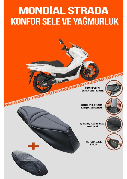 Mondial STRADA Konfor Sele ve Yağmurluk Kılıf