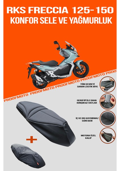 RKS Freccia 125 - 150 Konfor Sele ve Yağmurluk Kılıf