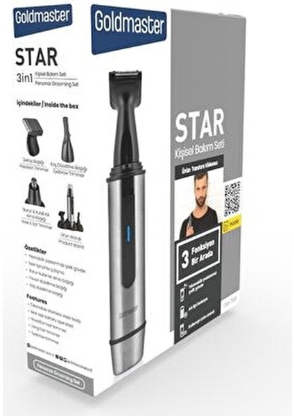 Star GM-7138 Kişisel Bakım Seti Kablosuz Kullanım 45 dk Süreli Siyah Renk fiyatları