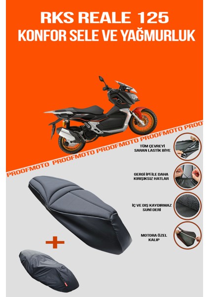 RKS Reale 125 Konfor Sele ve Yağmurluk Kılıf