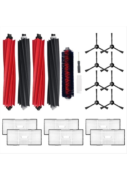 Roborock Için Aksesuar Kiti S8 S8 S8+ S8 Plus S8 Pro Ultra Robot Vakum Çift Ana Fırça Yan Fırça Hepa Filtre Mop Kumaşları (Yurt Dışından)