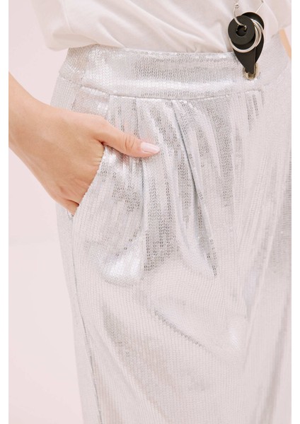 Payet Pantolon Gümüş Y2012098_078