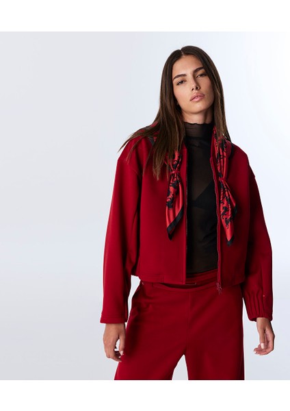 ÇIKARILABİLİR FULARLI BOMBER CEKET TW6250005083034