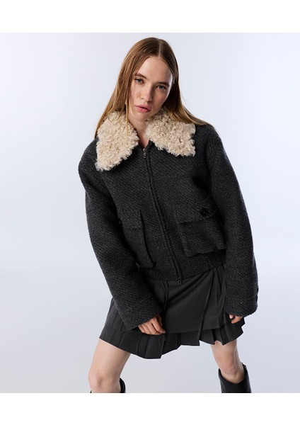 ÇIKARILABİLİR YAKALI YÜNLÜ KABAN TW6250008048036