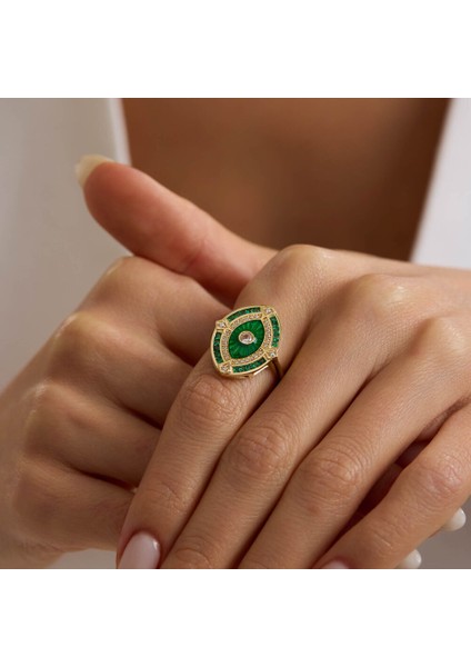 Emerald Vision 14 Ayar Altın Yüzük