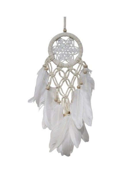 Yıldız Motifli Ekru Renk Düş Kapanı Hediyelik Duvar Süsü