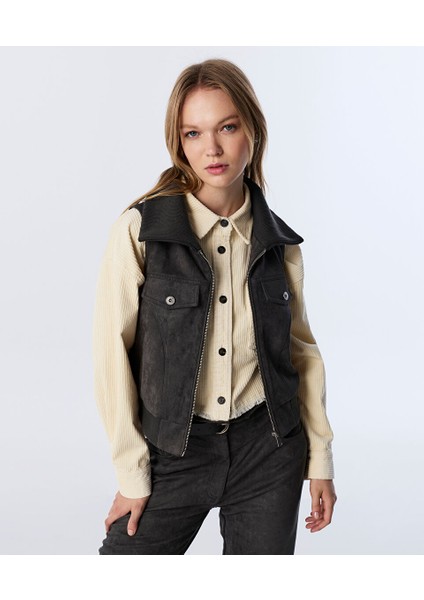 SÜET GÖRÜNÜMLÜ YELEK TW6250007028036