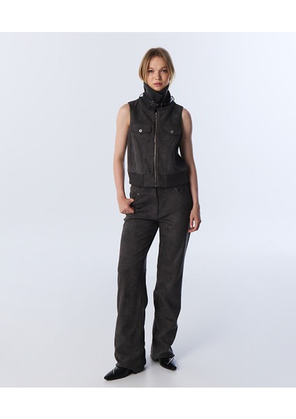 SÜET GÖRÜNÜMLÜ YELEK TW6250007028036 fırsatları