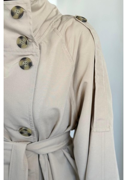 Marivelle Dik Yaka Trençkot Bej indirimleri