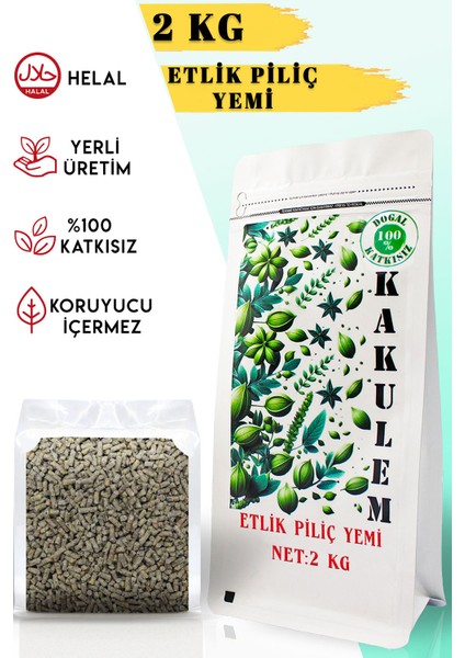 Sertifikalı Hızlı Geliştiren Etlik Tavuk Civciv Piliç Yemi 2 kg