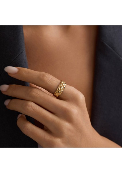 Elegant Line 14 Ayar Altın Yüzük 7mm modelleri