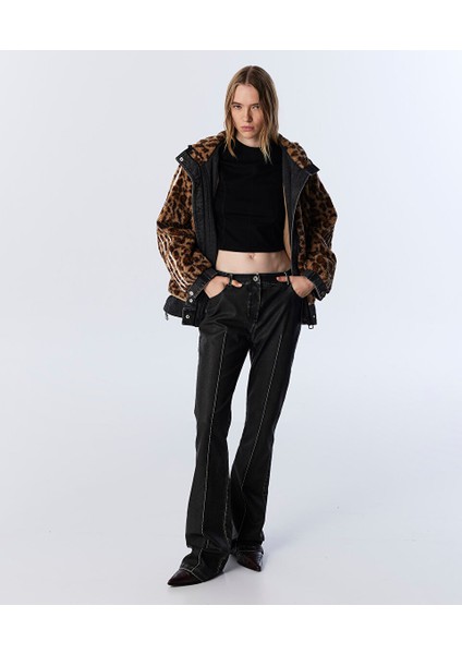 NON DENİM MIX LEOPAR DESEN MONT TW6250012043074 modelleri