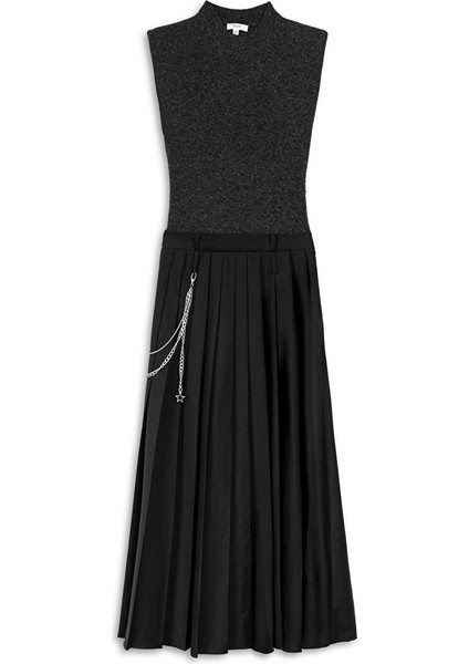 ÇİFT PARÇA GÖRÜNÜM PİLELİ ELBİSE TW6250002213001