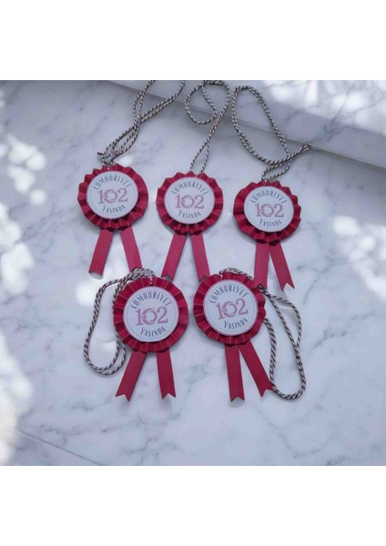 5 Adet.29 Ekim Iğnesiz Okul Bayram Rozetleri 🎉 Okul Kutlamalarının Vazgeçilmezi Bayram Hediyesi