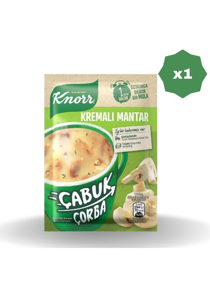 Çabuk Çorba Kremalı Mantar Çorbası - (1 Adet)