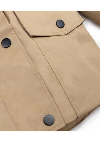 Suni kürklü ve kuşaklı mont IW6240012193003 fiyatları