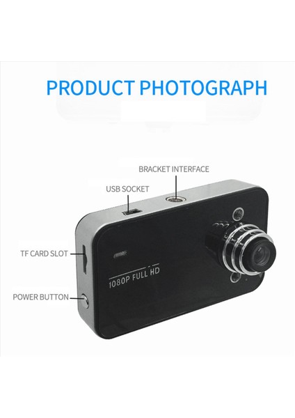 3pcs 2 2 Inç Araba Dvr Dash Camera Full 1080P Döngü Kayıt Hareket Algılama Sürücü Kaydedici Geniş Açılı Gece Görüşü (Yurt Dışından) modelleri