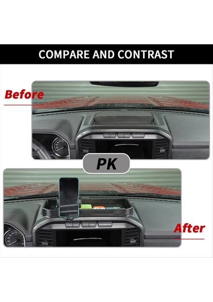 Ford F150 2021-2024 Iç Aksesuarlar Için Dash Monte Telefon Tutucu Merkez Konsolu Saklama Kutusu Tepsisi (Yurt Dışından) indirimleri