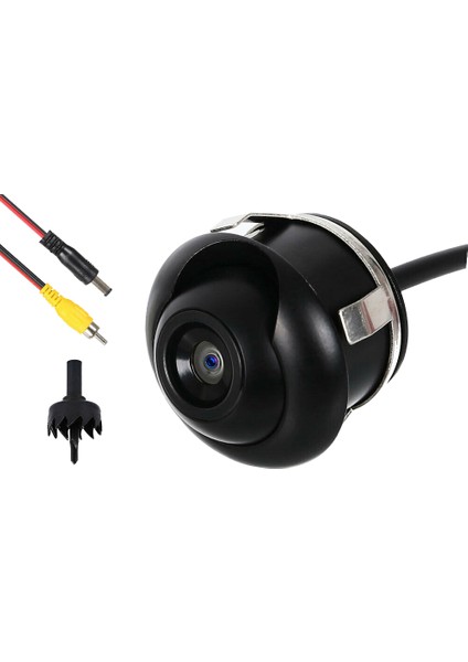360 ° Hd Araba Arka Ön Görünüm Ters Yedekleme Kamera Su Geçirmez Gece Görüşü Ekran (Yurt Dışından)
