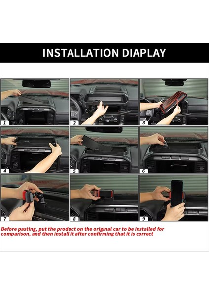 Ford F150 2021-2024 Iç Aksesuarlar Için Merkez Konsol Konsolu Dash Montaj Saklama Kutusu Telefon Tutucu (Yurt Dışından) modelleri