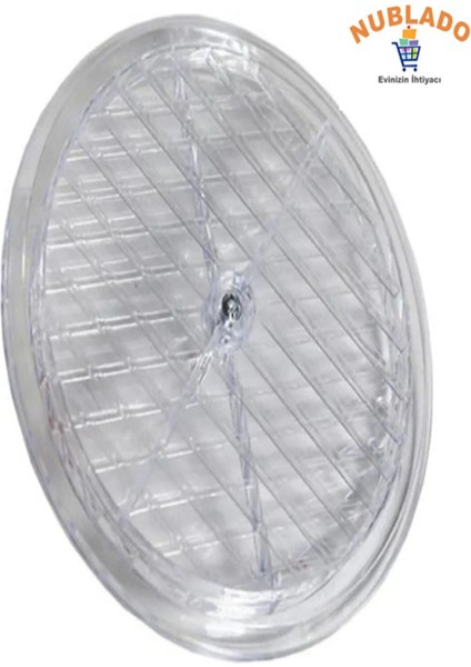 Doğalgaz Havalandırma Yuvarlak Mutfak Cam Menfezi Şeffaf 18 cm