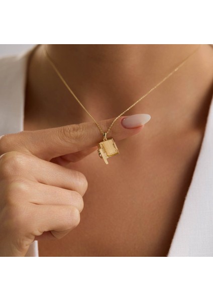 Blue Love Secret Resimli Kolye 10.1 mm 45 cm modelleri