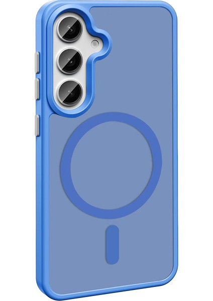 Galaxy S25 Plus Kılıf M-Safe Şarj Özellikli Mat Arka Yüzey Mtsc Sio Kapak - Rose Gold