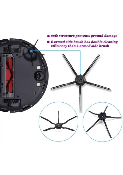 Xiaomi Roborock Için 5x Aksesuarlar S5 Max S6 Max S6 Pure S6 Maxv S50 S51 S55 S60 S65 S5 S6 Vakum Süpürge (Yurt Dışından) modelleri