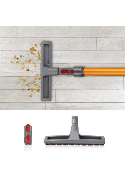2x Ev Temizleme Aracı Sabit Zemin Aracı At Kaçağı Fırça Başı Ekleme Dyson DC59 V6 V7 V8 V10 V11 (Yurt Dışından) modelleri