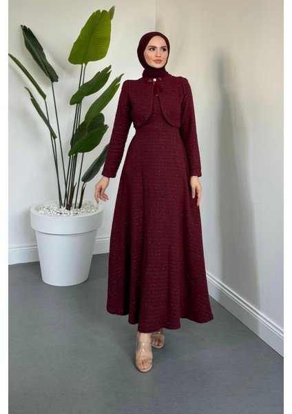 Luvane Fiyonk Elbise Bordo