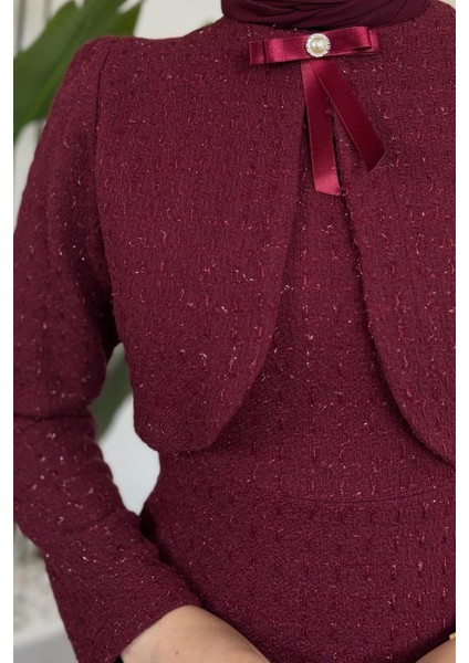 Luvane Fiyonk Elbise Bordo fırsatları