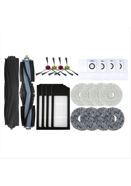 Ecovacs Deebot T10 / X1 Omnı / Turbo Robot Vakum Süpürge Parçaları Ana Yan Fırça Hepa Filtre Mop Bez Toz Torbası (Yurt Dışından)