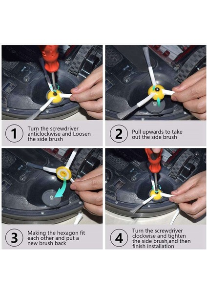 Irobot Roomba Için 3x Yan Fırça 600 800 900 Serisi 671 R671 696 R696 692 R692 605 R605 680 R680 860 870 871 875 880 (Yurt Dışından) fiyatları