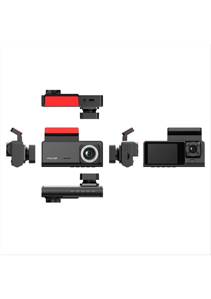 3 Kanallı Araba Dvr Dash Cam Arabalar Için Arka Görünüm Kamerası Video Kaydedici Otopark Geniş Açılı Gece Görme Park Hd (Yurt Dışından) indirimleri