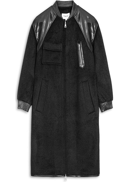 Asimetrik Cepli Kumaş Mıx Kaban TW6250008054001 indirimleri