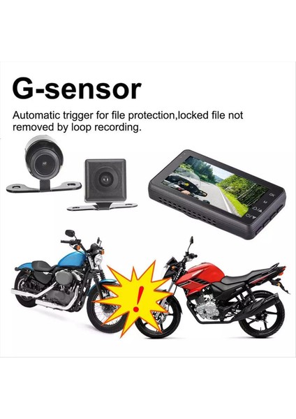 Motosiklet Dvr Dash Kameralı Ön Arka Kameralı Çift Video Döngü Kayıt Su Geçirmez Motosiklet Sürüş Kaydedi Kamerası (Yurt Dışından) modelleri