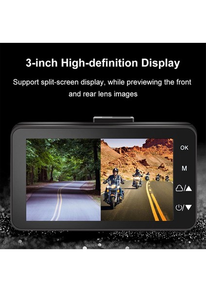 Motosiklet Dvr Dash Kameralı Ön Arka Kameralı Çift Video Döngü Kayıt Su Geçirmez Motosiklet Sürüş Kaydedi Kamerası (Yurt Dışından) indirimleri