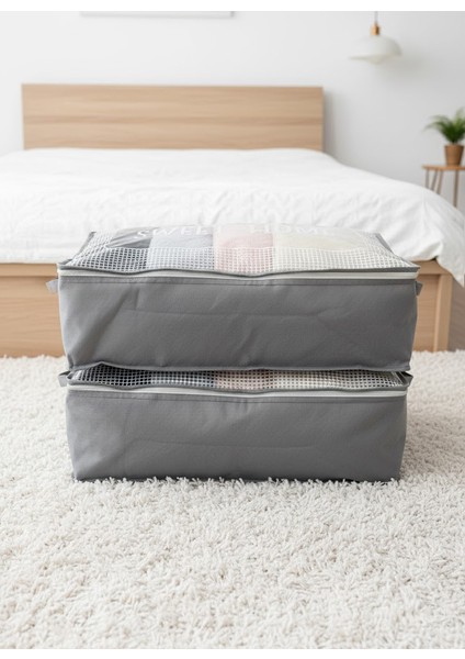 Pencereli Baza Altı Hurç | 8 Adet | Mevsimlik, Yazlık, Kışlık, Sert Yorgan ve Yastık Hurcusert Kalın Hurç modelleri