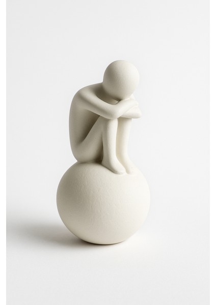 Minimalist Düşünen Figür Biblo – 10 cm | Modern Sanatsal Dekor indirimleri